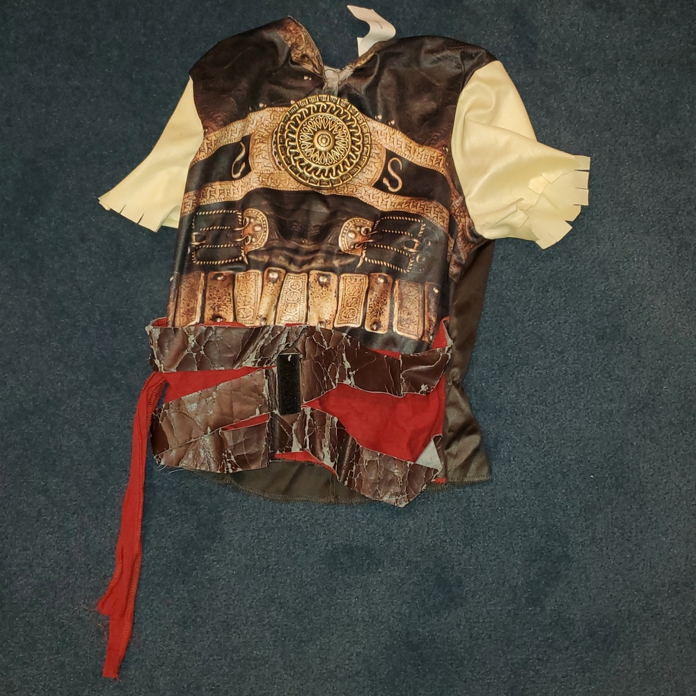 Kids Gladiator Costume with Red and Brown Accents